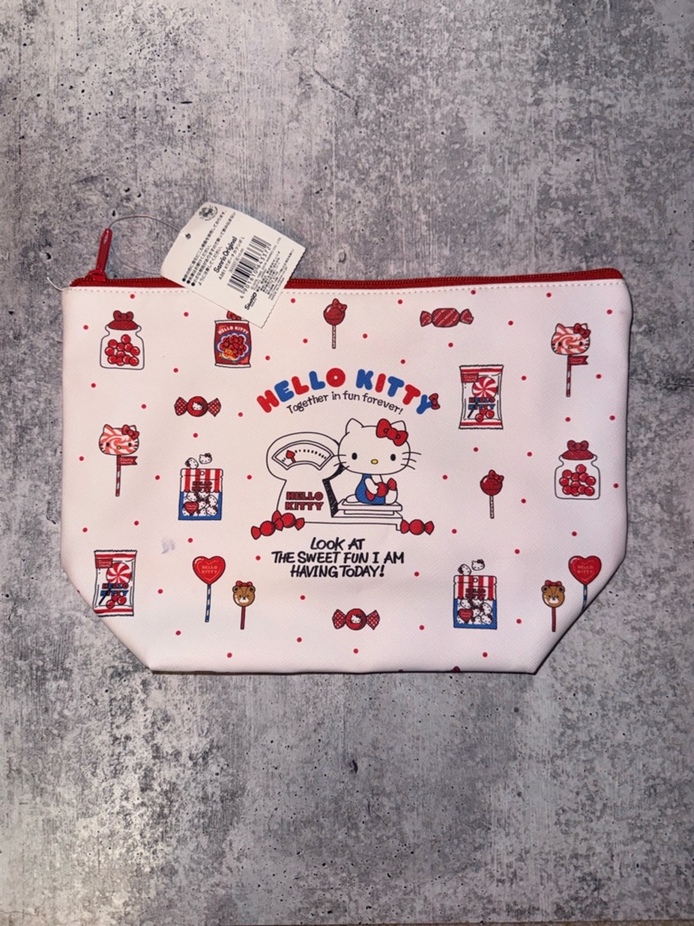 Hello Kitty Candy Pouch - White & Red